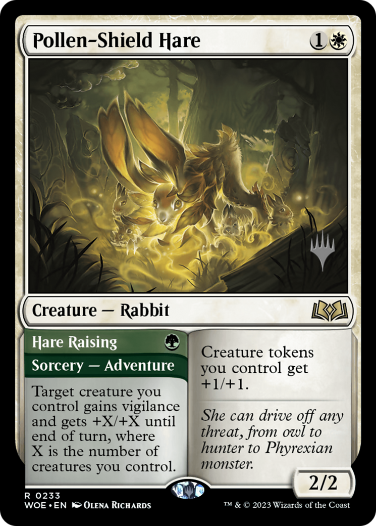 Pollen-Shield Hare // Hare Raising (Promo Pack) [Wilds of Eldraine Promos] | Gate City Games LLC