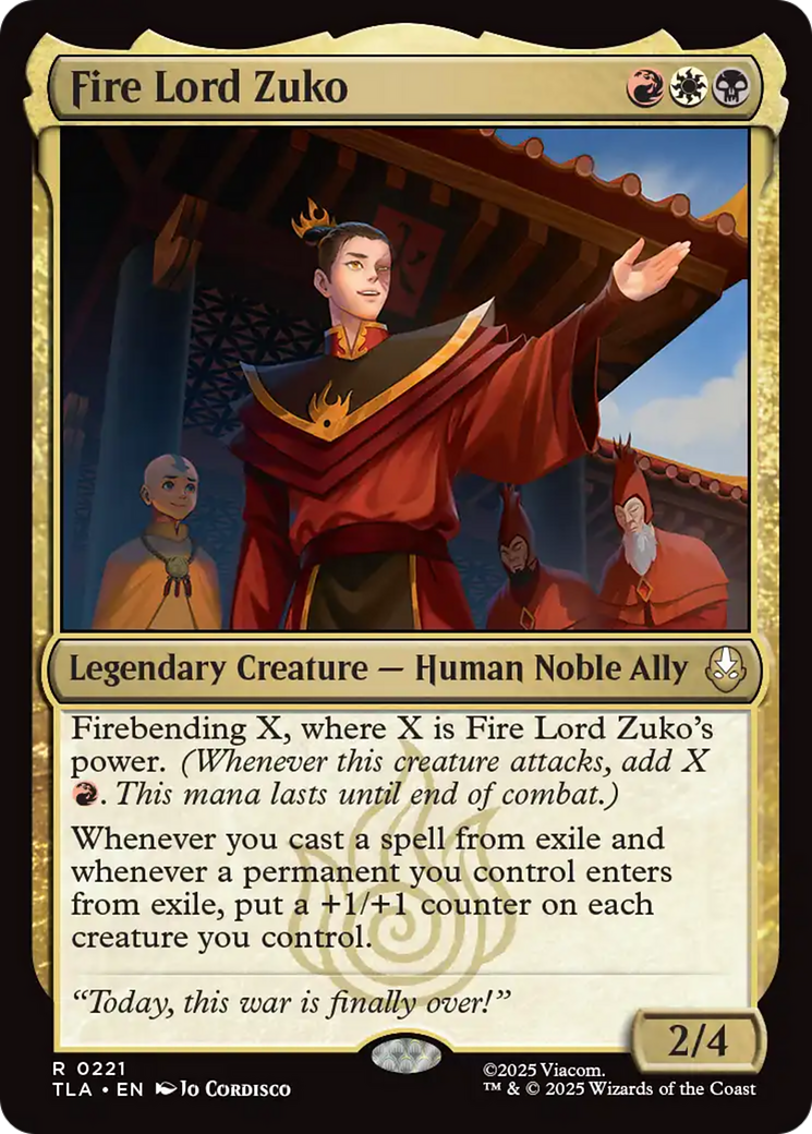 Fire Lord Zuko [Avatar: The Last Airbender] | Gate City Games LLC