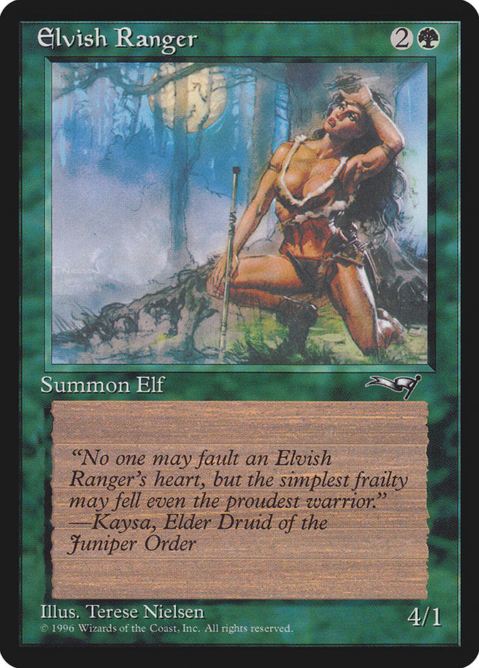 Elvish Ranger (Moon Background) [Alliances] | Gate City Games LLC