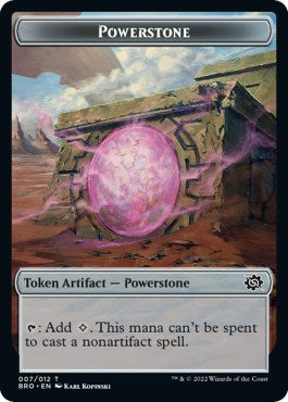Powerstone // Golem Double-Sided Token [The Brothers' War Tokens] | Gate City Games LLC
