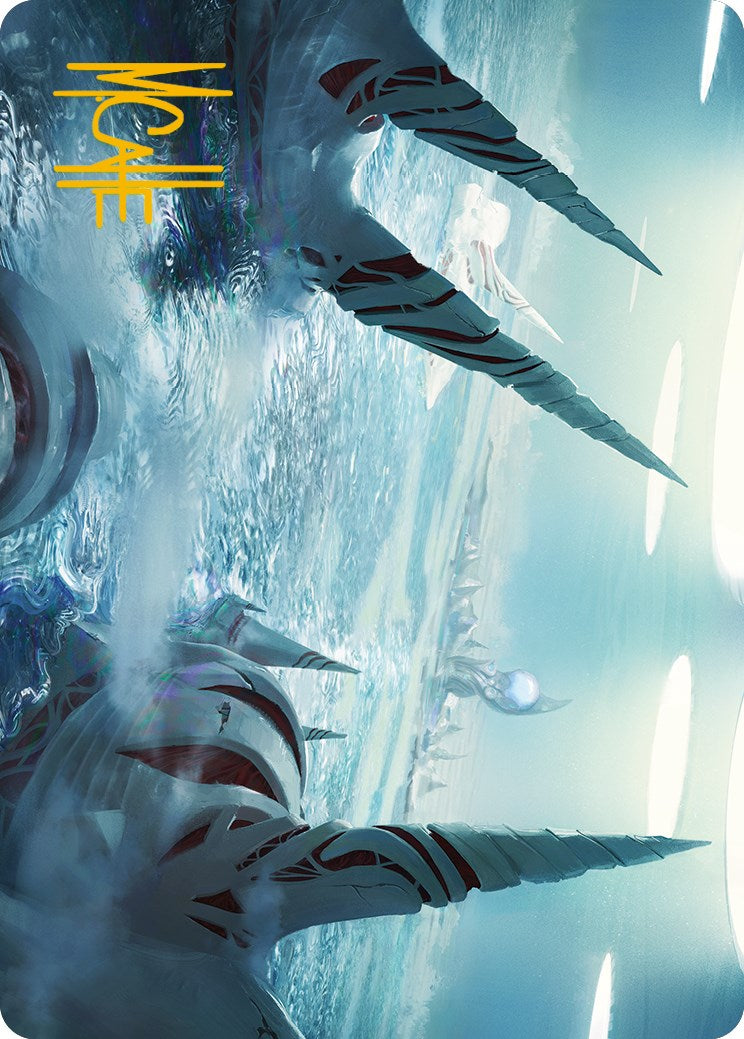 Seachrome Coast Art Card (Gold-Stamped Signature) [Phyrexia: All Will Be One Art Series] | Gate City Games LLC