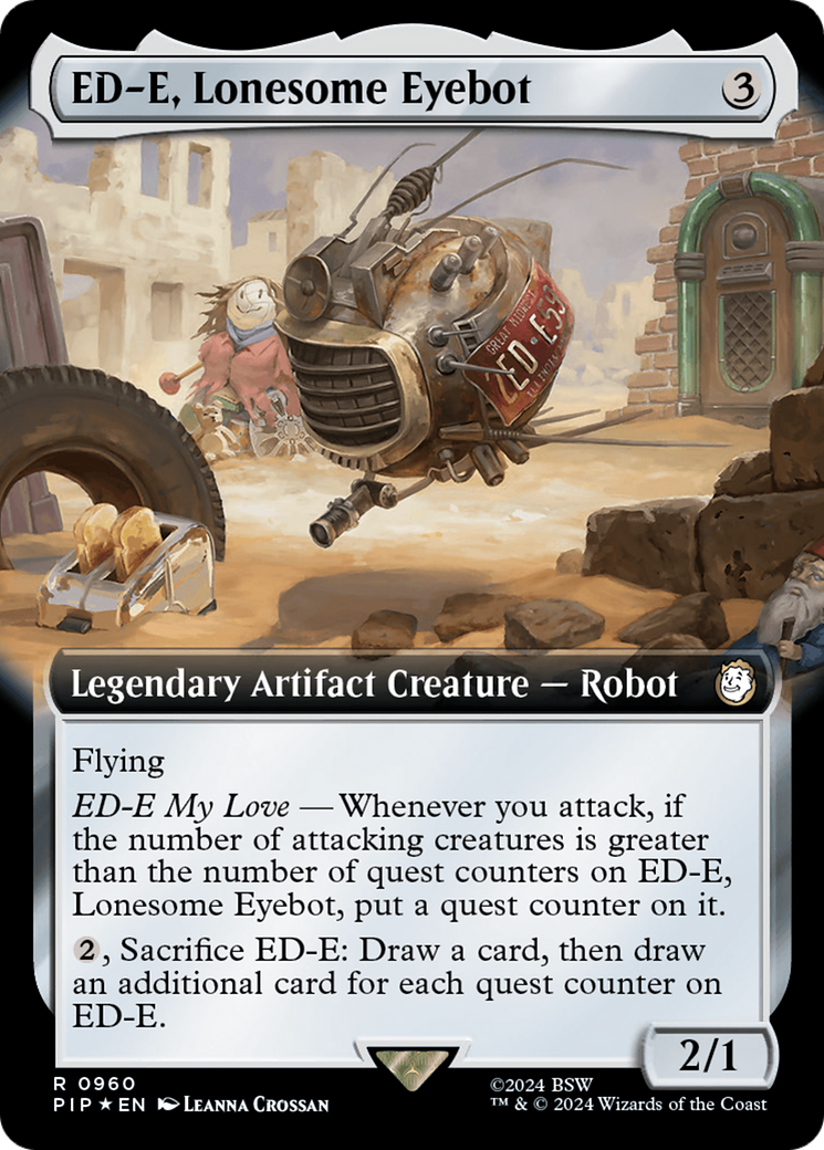ED-E, Lonesome Eyebot (Extended Art) (Surge Foil) [Fallout] | Gate City Games LLC