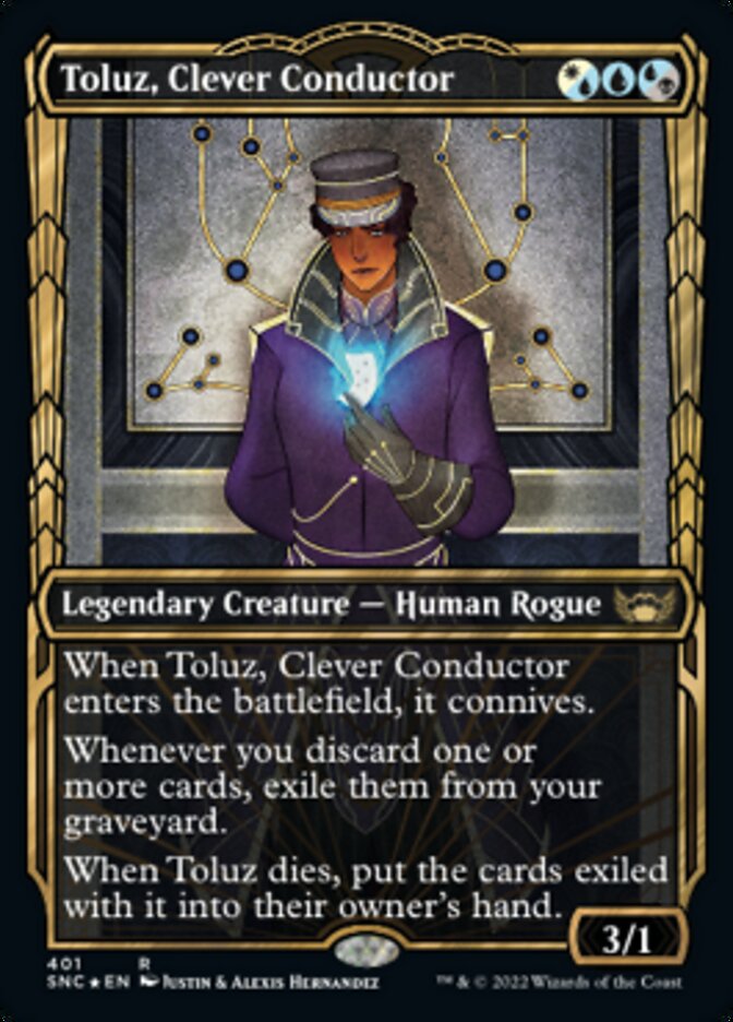 Toluz, Clever Conductor (Showcase Golden Age Gilded Foil) [Streets of New Capenna] | Gate City Games LLC