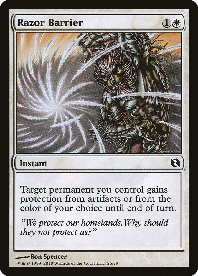Razor Barrier [Duel Decks: Elspeth vs. Tezzeret] | Gate City Games LLC