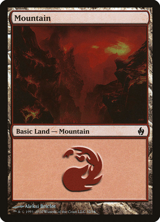 Mountain (32) [Premium Deck Series: Fire and Lightning] | Gate City Games LLC