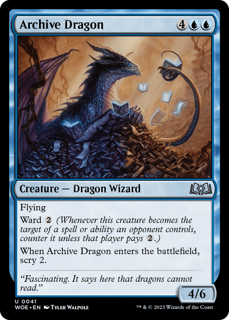 Archive Dragon [Wilds of Eldraine] | Gate City Games LLC