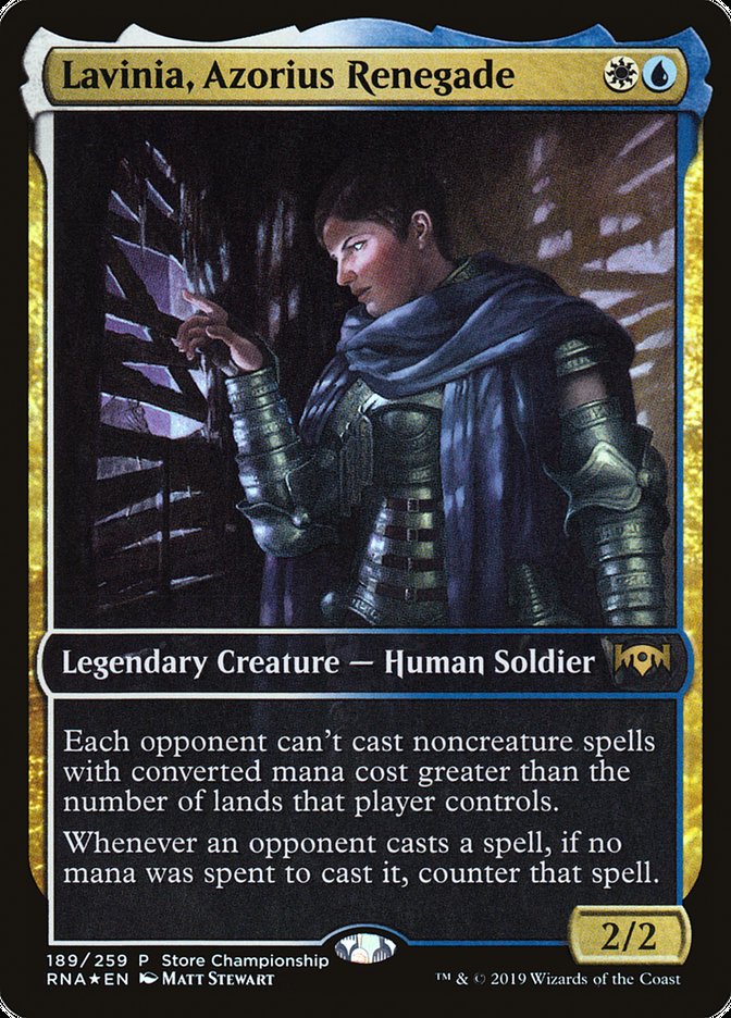Lavinia, Azorius Renegade (Store Championship) (Full Art) [Ravnica Allegiance Promos] | Gate City Games LLC