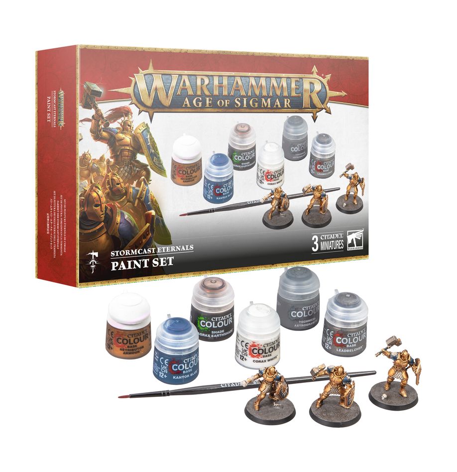 Warhammer Age of Sigmar Stormcast Eternals Paint Set | Gate City Games LLC