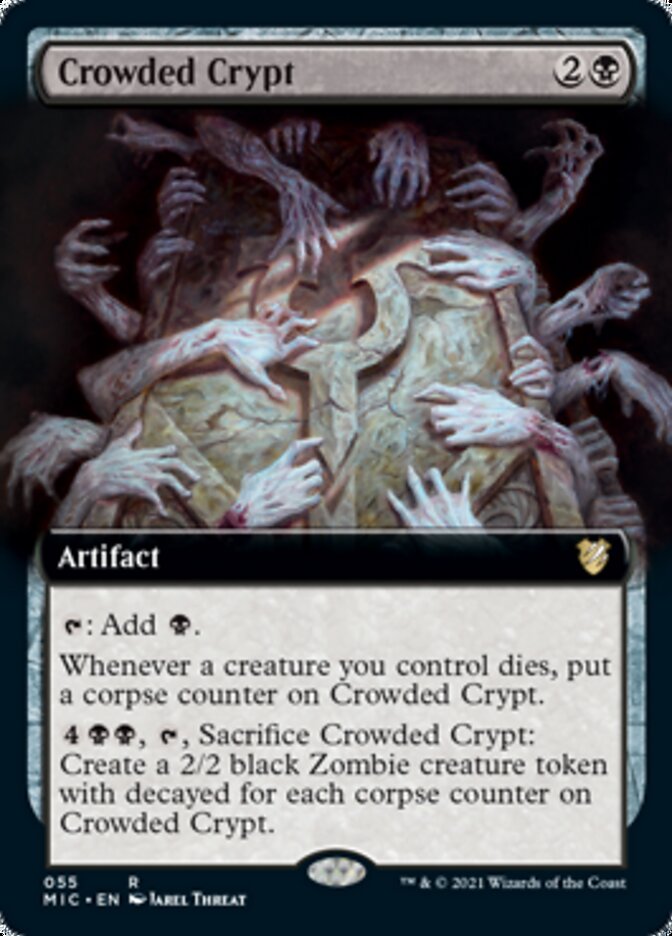 Crowded Crypt (Extended Art) [Innistrad: Midnight Hunt Commander] | Gate City Games LLC