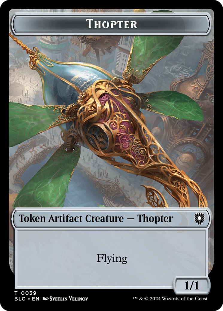 Goblin // Thopter Double-Sided Token [Bloomburrow Commander Tokens] | Gate City Games LLC