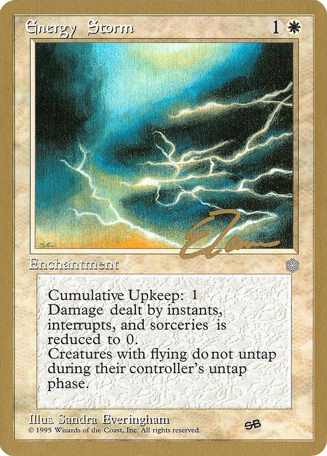 Energy Storm (Eric Tam) (SB) [Pro Tour Collector Set] | Gate City Games LLC