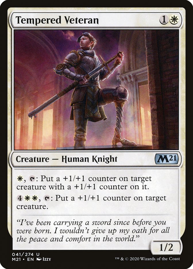 Tempered Veteran [Core Set 2021] | Gate City Games LLC
