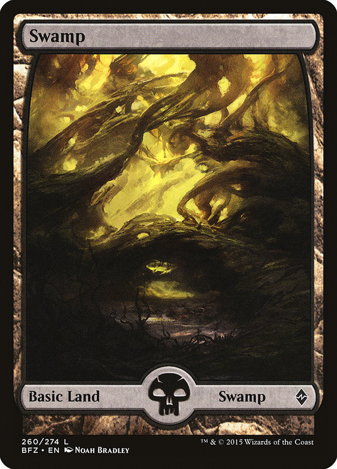 Swamp (260) (Full Art) [Battle for Zendikar] | Gate City Games LLC