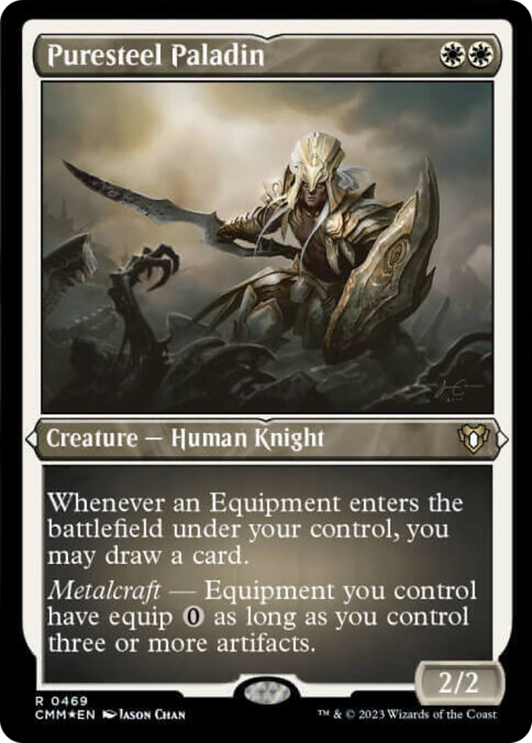 Puresteel Paladin (Foil Etched) [Commander Masters] | Gate City Games LLC