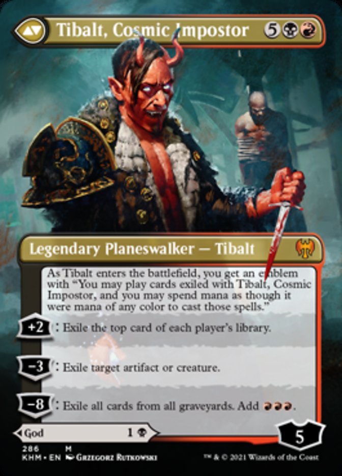 Valki, God of Lies // Tibalt, Cosmic Impostor (Borderless) [Kaldheim] | Gate City Games LLC