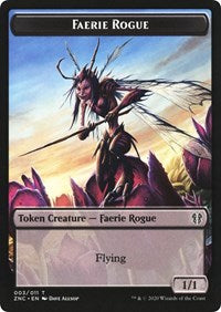 Faerie Rogue // Thopter Double-Sided Token [Zendikar Rising Commander Tokens] | Gate City Games LLC