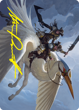 Gryffwing Cavalry Art Card (Gold-Stamped Signature) [Innistrad: Crimson Vow Art Series] | Gate City Games LLC