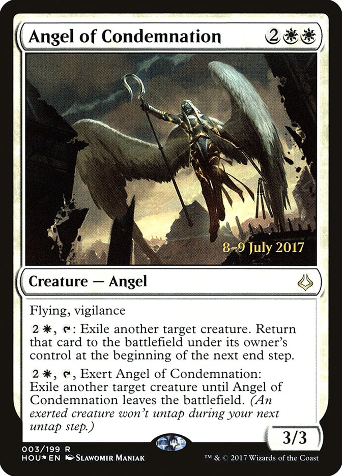Angel of Condemnation [Hour of Devastation Prerelease Promos] | Gate City Games LLC