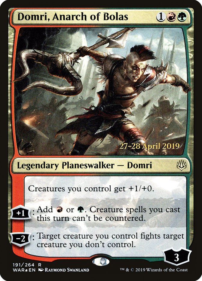 Domri, Anarch of Bolas [War of the Spark Prerelease Promos] | Gate City Games LLC