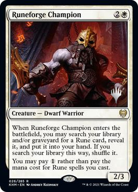 Runeforge Champion (Promo Pack) [Kaldheim Promos] | Gate City Games LLC