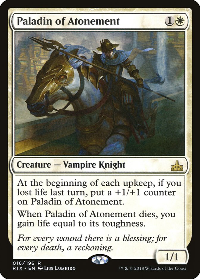 Paladin of Atonement [Rivals of Ixalan] | Gate City Games LLC