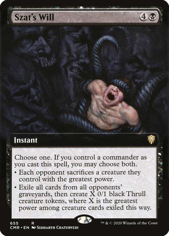 Szat's Will (Extended Art) [Commander Legends] | Gate City Games LLC