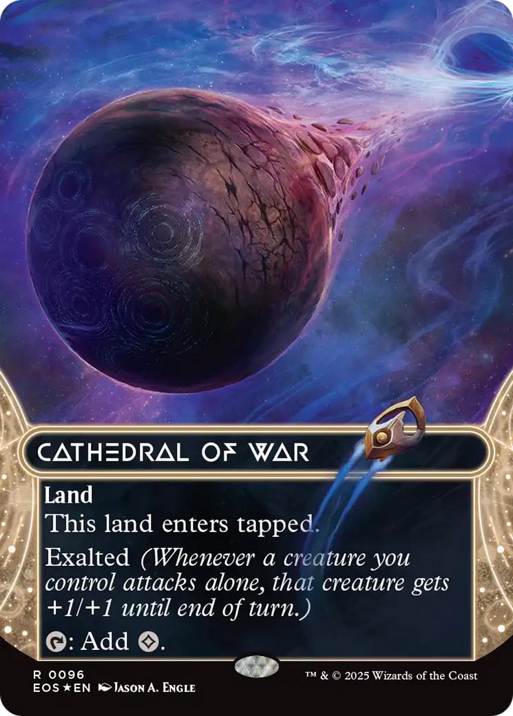 Cathedral of War (0096) (Borderless) (Galaxy Foil) [Edge of Eternities: Stellar Sights] | Gate City Games LLC