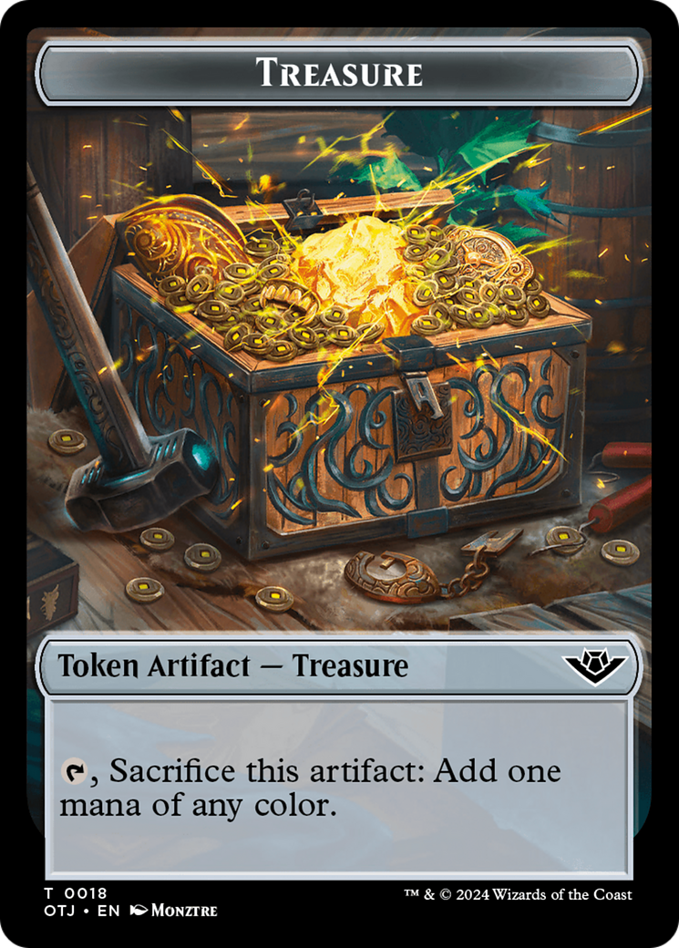 Mercenary // Treasure Double-Sided Token [Outlaws of Thunder Junction Tokens] | Gate City Games LLC