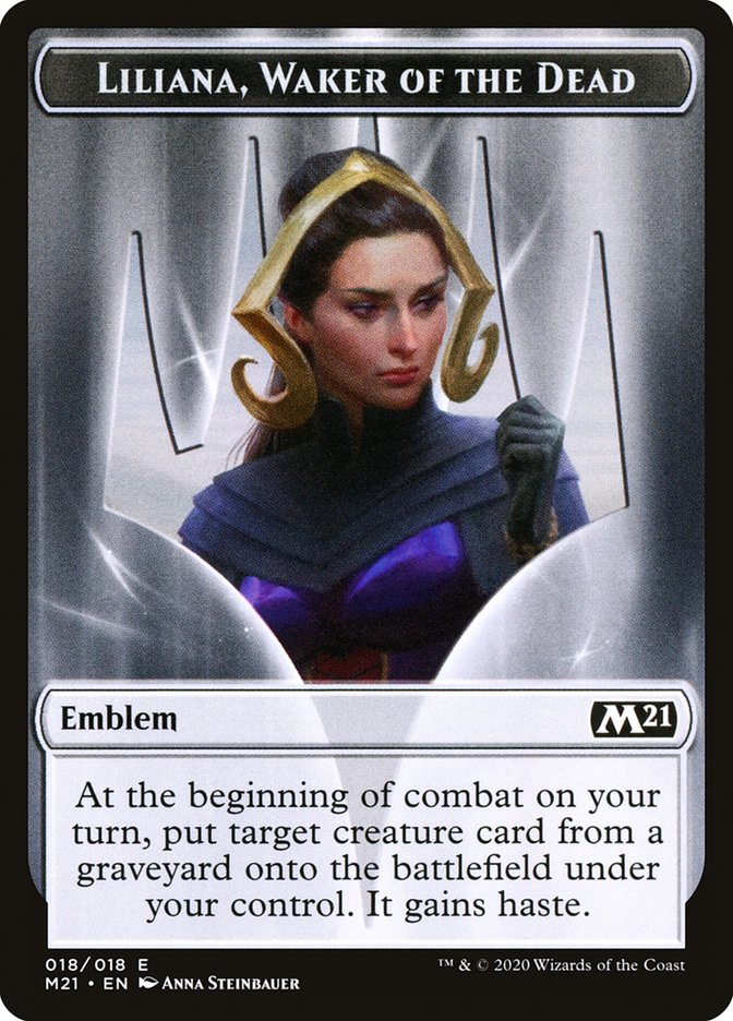 Liliana, Waker of the Dead Emblem [Core Set 2021 Tokens] | Gate City Games LLC