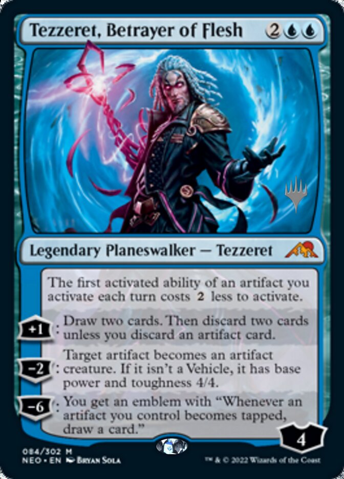 Tezzeret, Betrayer of Flesh (Promo Pack) [Kamigawa: Neon Dynasty Promos] | Gate City Games LLC