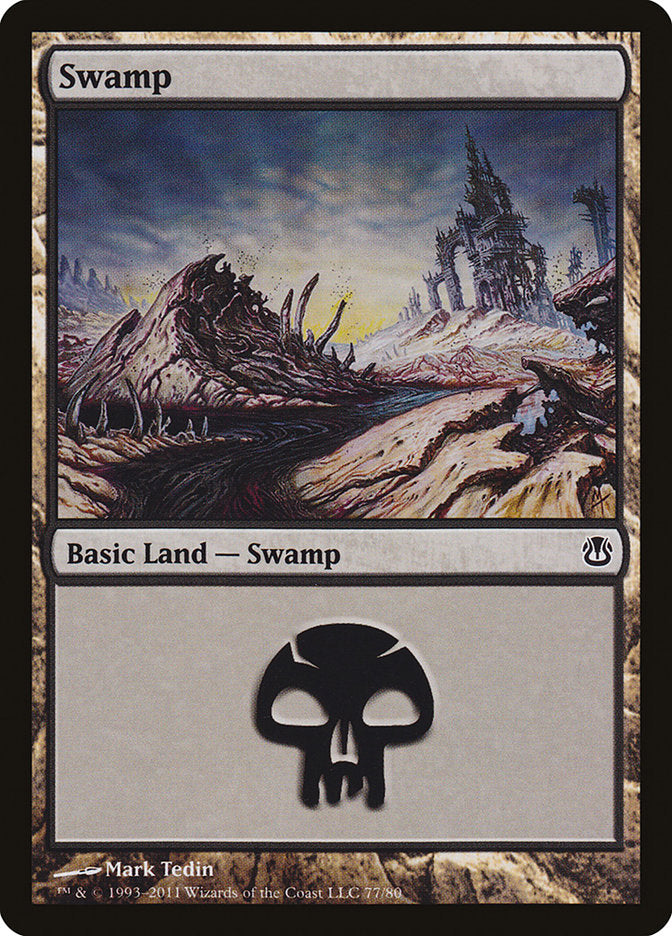 Swamp (77) [Duel Decks: Ajani vs. Nicol Bolas] | Gate City Games LLC