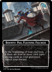 Bounty: Paq, Fleeting Filcher // Bounty Rules Double-Sided Token [Outlaws of Thunder Junction Commander Tokens] | Gate City Games LLC