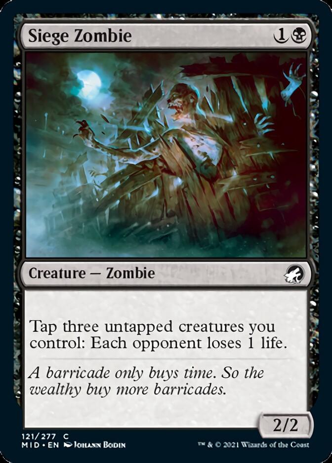 Siege Zombie [Innistrad: Midnight Hunt] | Gate City Games LLC