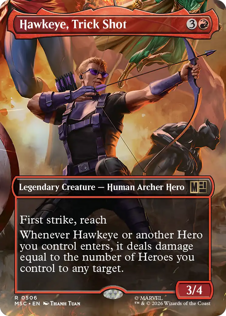 Hawkeye, Trick Shot (Borderless) [Marvel Super Heroes Commander] | Gate City Games LLC