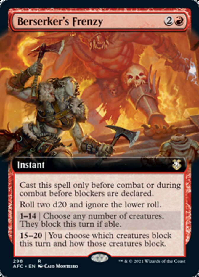 Berserker's Frenzy (Extended Art) [Dungeons & Dragons: Adventures in the Forgotten Realms Commander] | Gate City Games LLC