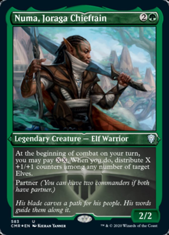 Numa, Joraga Chieftain (Etched) [Commander Legends] | Gate City Games LLC