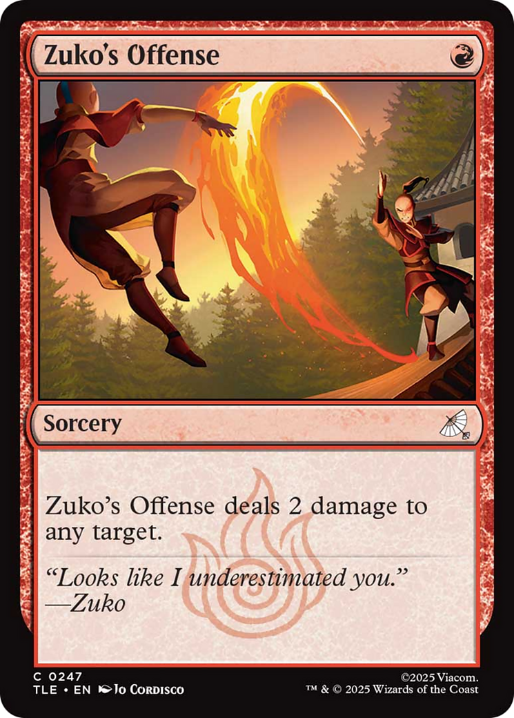 Zuko's Offense [Avatar: The Last Airbender: Eternal-Legal] | Gate City Games LLC