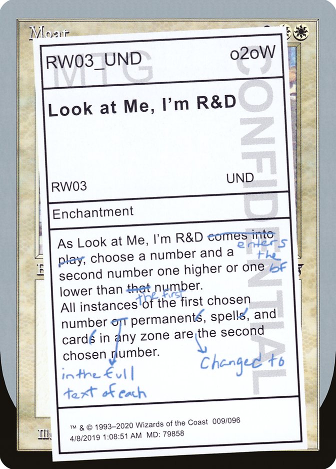 Look at Me, I'm R&D [Unsanctioned] | Gate City Games LLC