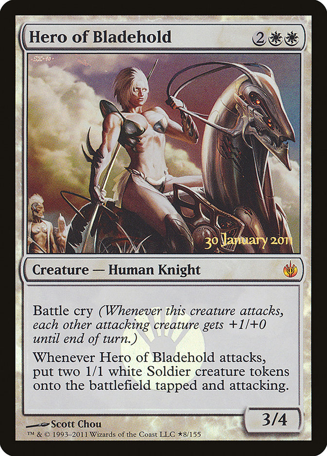 Hero of Bladehold [Mirrodin Besieged Prerelease Promos] | Gate City Games LLC