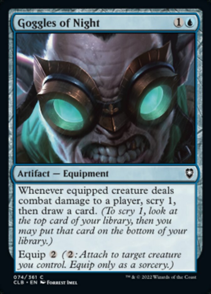 Goggles of Night [Commander Legends: Battle for Baldur's Gate] | Gate City Games LLC