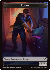 Spirit (0025) // Rogue Double-Sided Token [Secrets of Strixhaven Commander Tokens] | Gate City Games LLC