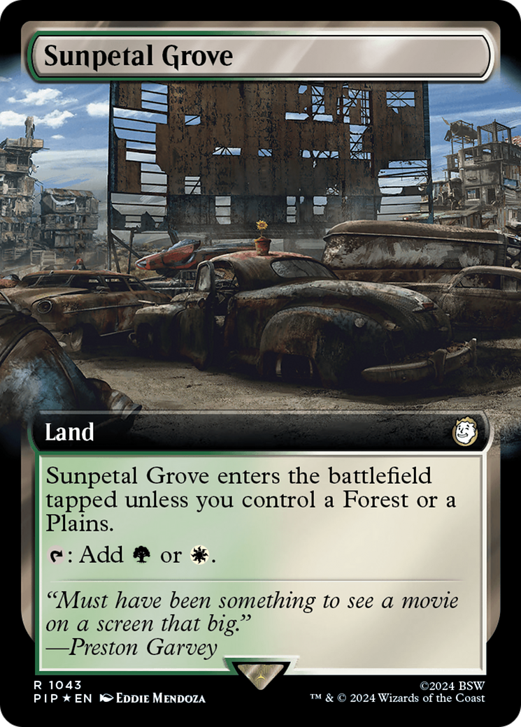 Sunpetal Grove (Extended Art) (Surge Foil) [Fallout] | Gate City Games LLC