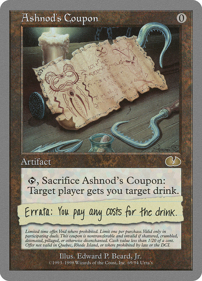 Ashnod's Coupon [Unglued] | Gate City Games LLC