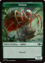 Wall // Spider Double-Sided Token [Tarkir: Dragonstorm Commander Tokens] | Gate City Games LLC