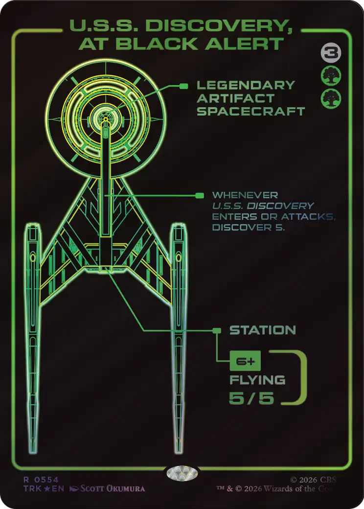 U.S.S. Discovery, at Black Alert (Showcase) [Star Trek] | Gate City Games LLC