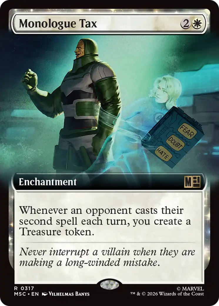 Monologue Tax (Extended Art) [Marvel Super Heroes Commander] | Gate City Games LLC