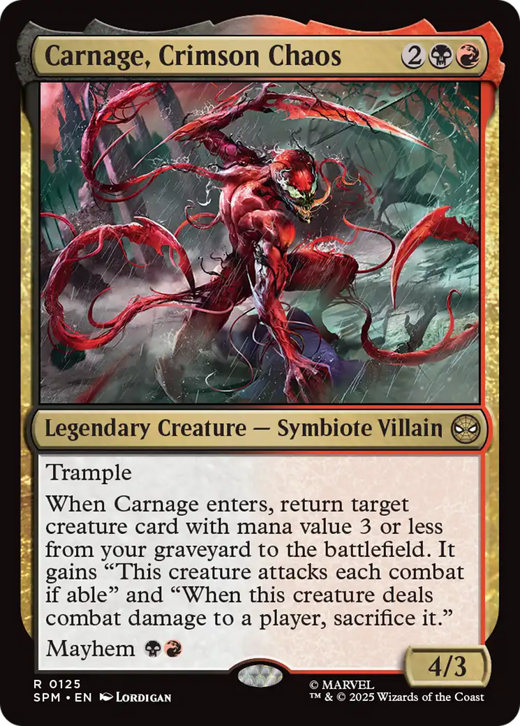 Carnage, Crimson Chaos [Marvel's Spider-Man] | Gate City Games LLC