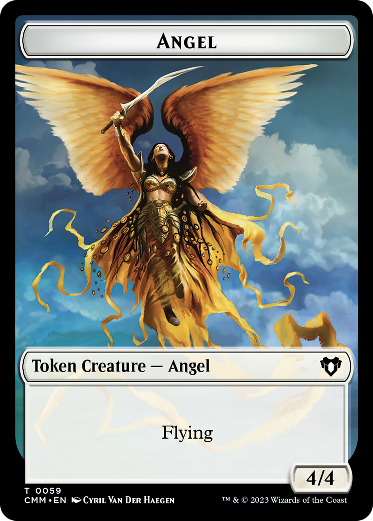 Copy (54) // Angel Double-Sided Token [Commander Masters Tokens] | Gate City Games LLC