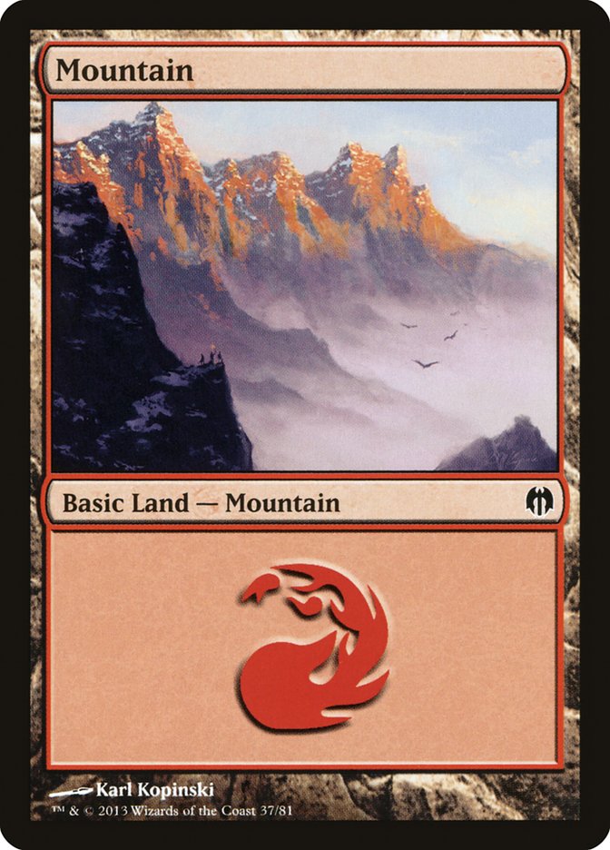 Mountain (37) [Duel Decks: Heroes vs. Monsters] | Gate City Games LLC