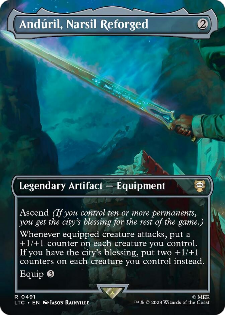 Anduril, Narsil Reforged (Borderless) [The Lord of the Rings: Tales of Middle-Earth Commander] | Gate City Games LLC